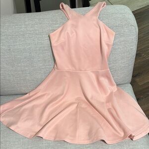 Elegant Pink Sleeveless Dress